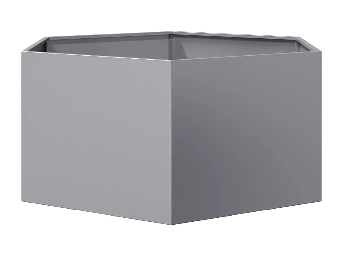 Jardinière hexagone 104x90x45 cm acier galvanisé