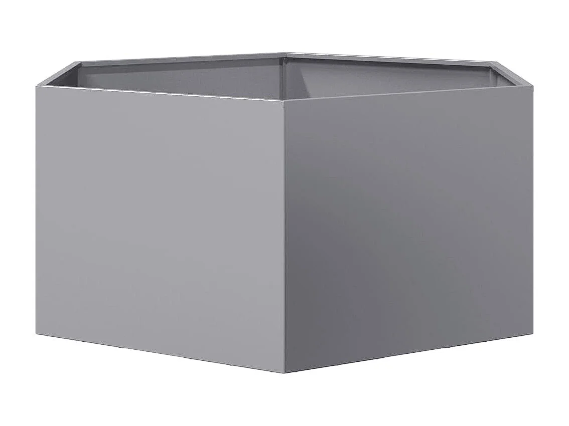 Jardinière hexagone 104x90x45 cm acier galvanisé