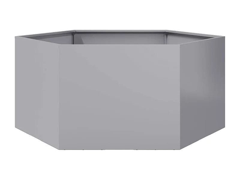 Jardinera hexagonal acero galvanizado 104x90x45 cm