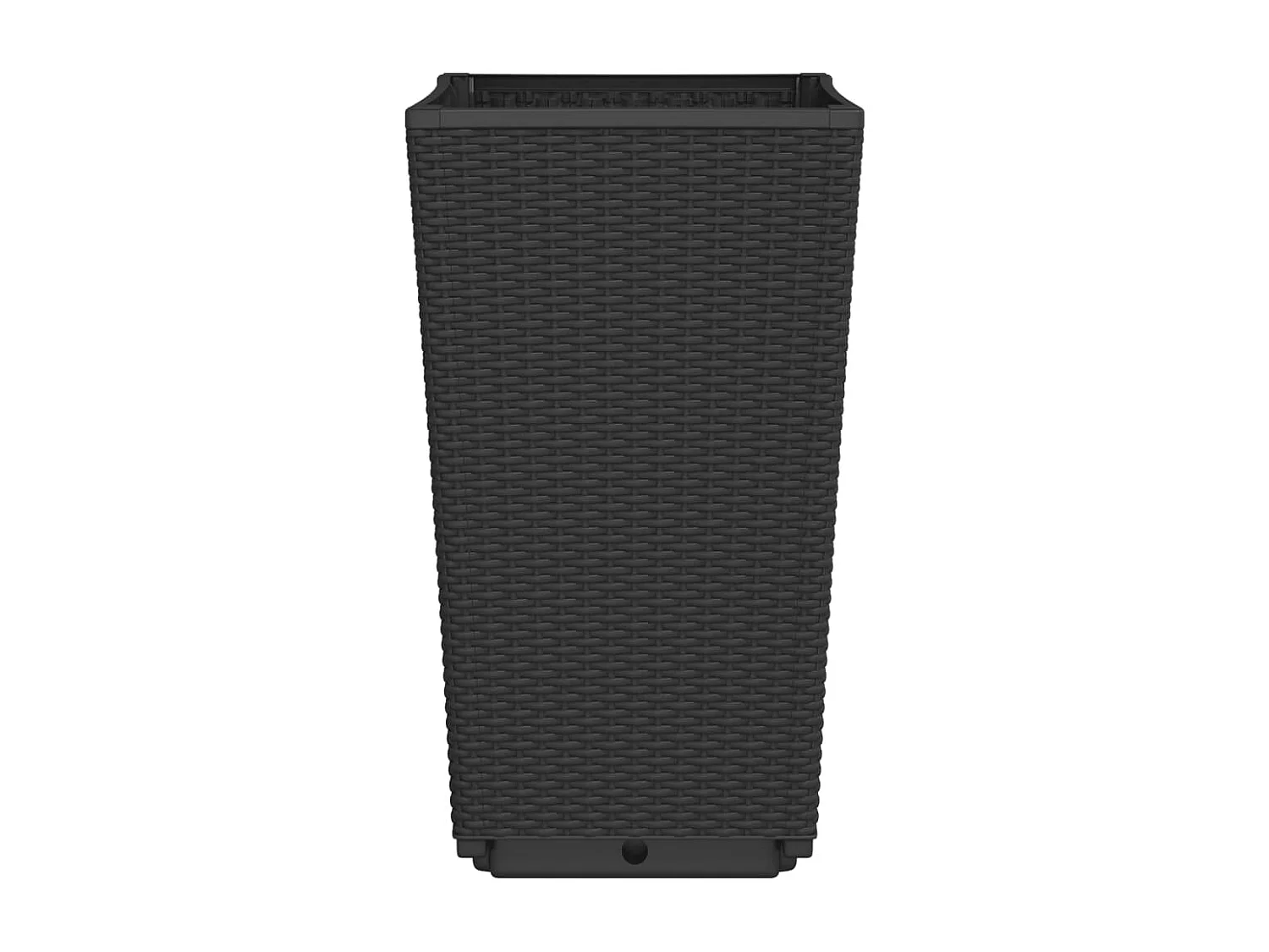 Vasos/floreiras 4 pcs 32,5x32,5x57 cm PP preto