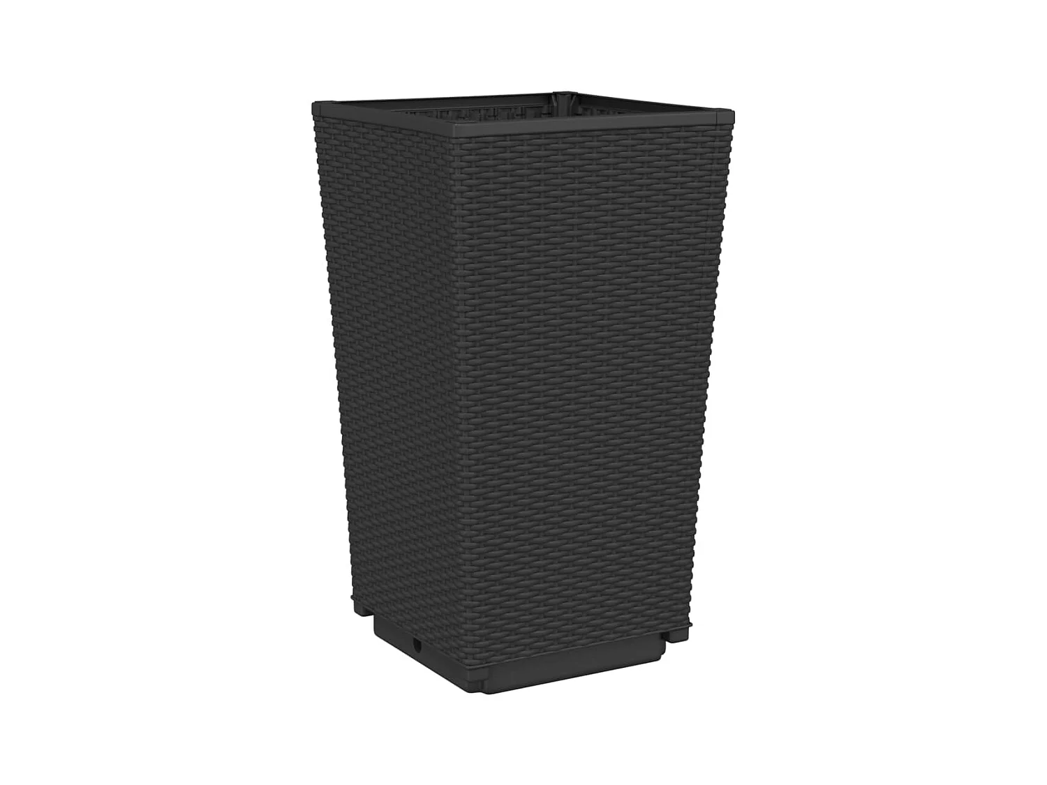 Jardinières 4 pcs noir 32,5x32,5x57 cm polypropylène