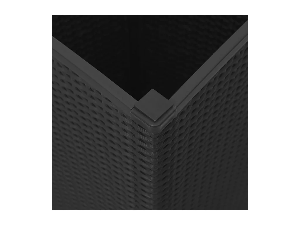 Jardinières 4 pcs noir 32,5x32,5x57 cm polypropylène