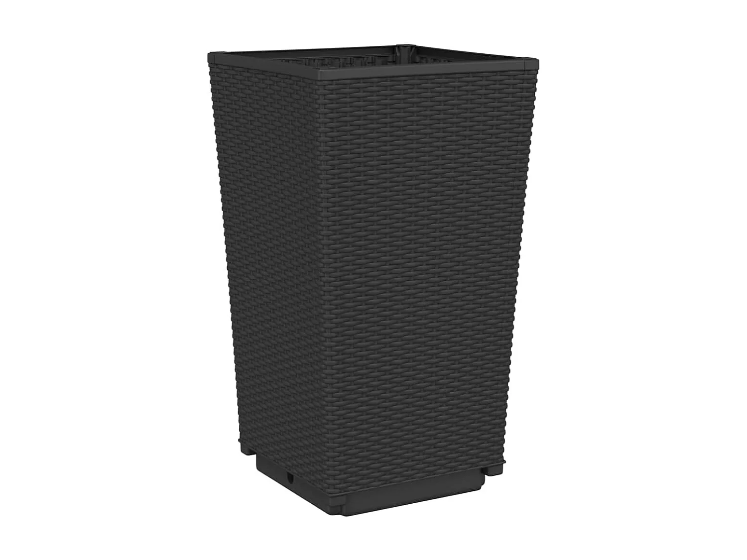 Jardinières 4 pcs noir 32,5x32,5x57 cm polypropylène