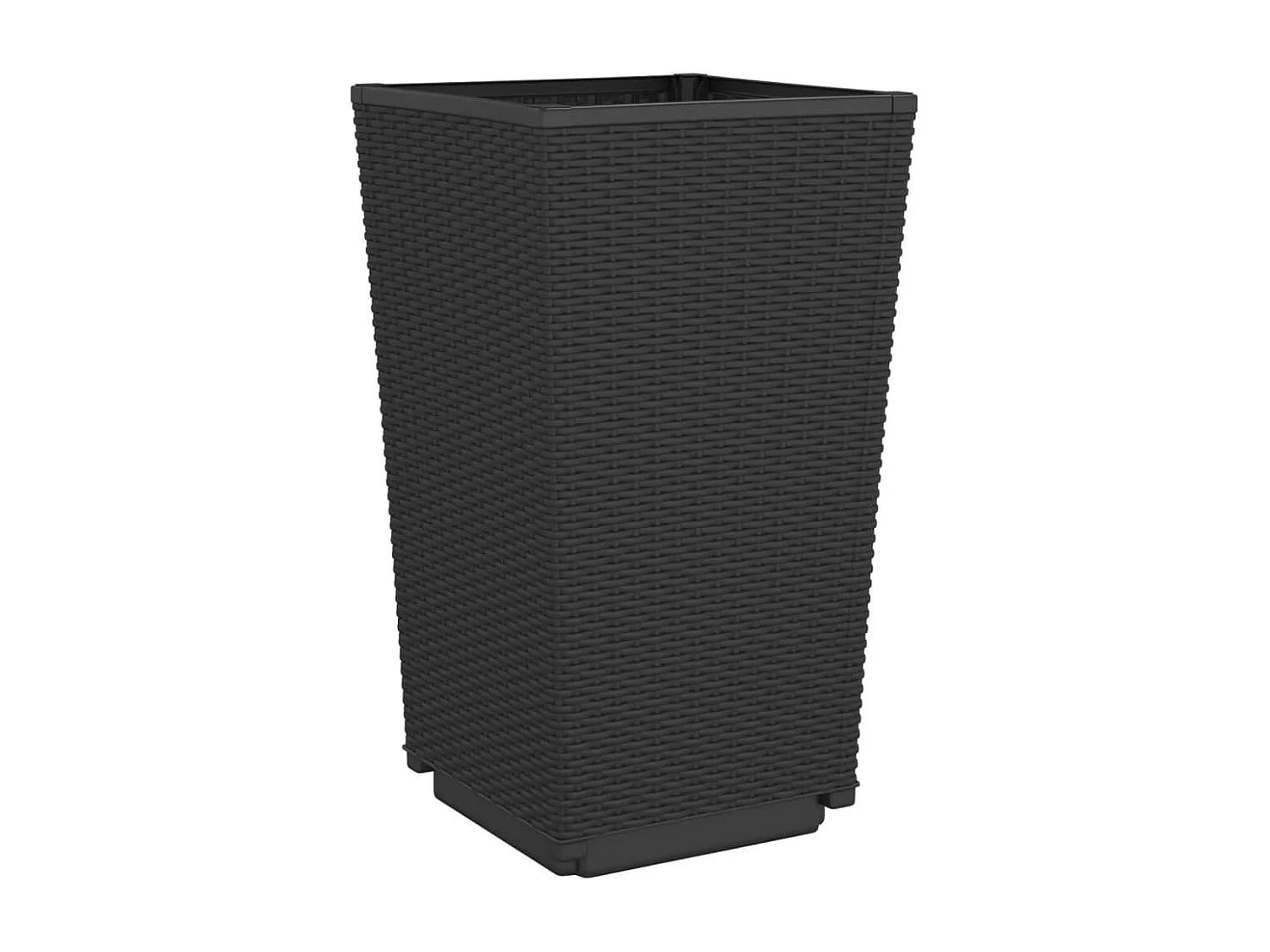 Jardinières 4 pcs noir 32,5x32,5x57 cm polypropylène