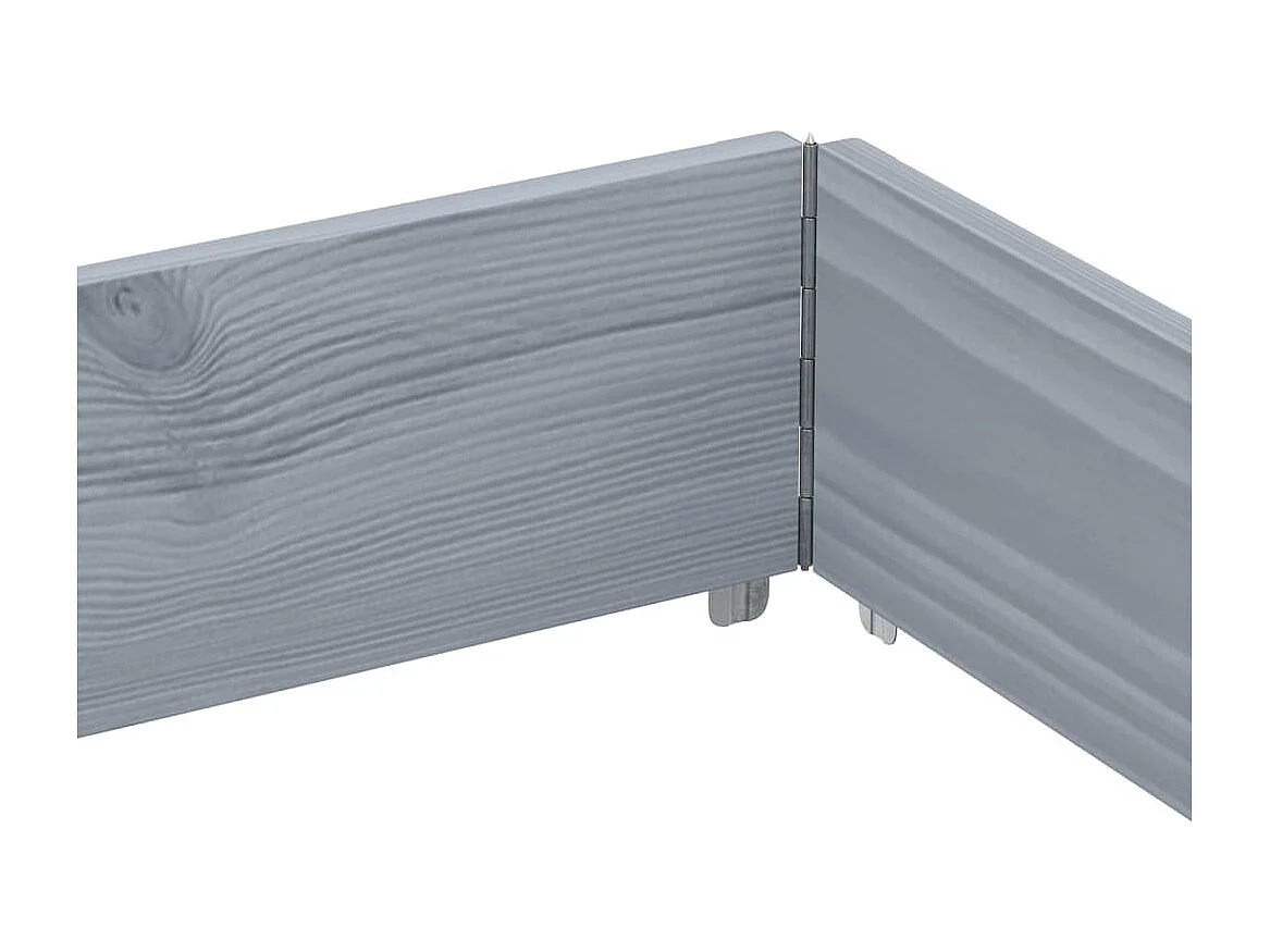 Jardinière gris 150x100 cm bois de pin massif