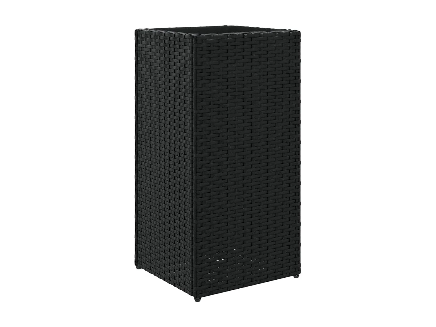 Pflanzkübel 2 Stk. Schwarz 30x30x60 cm Poly Rattan