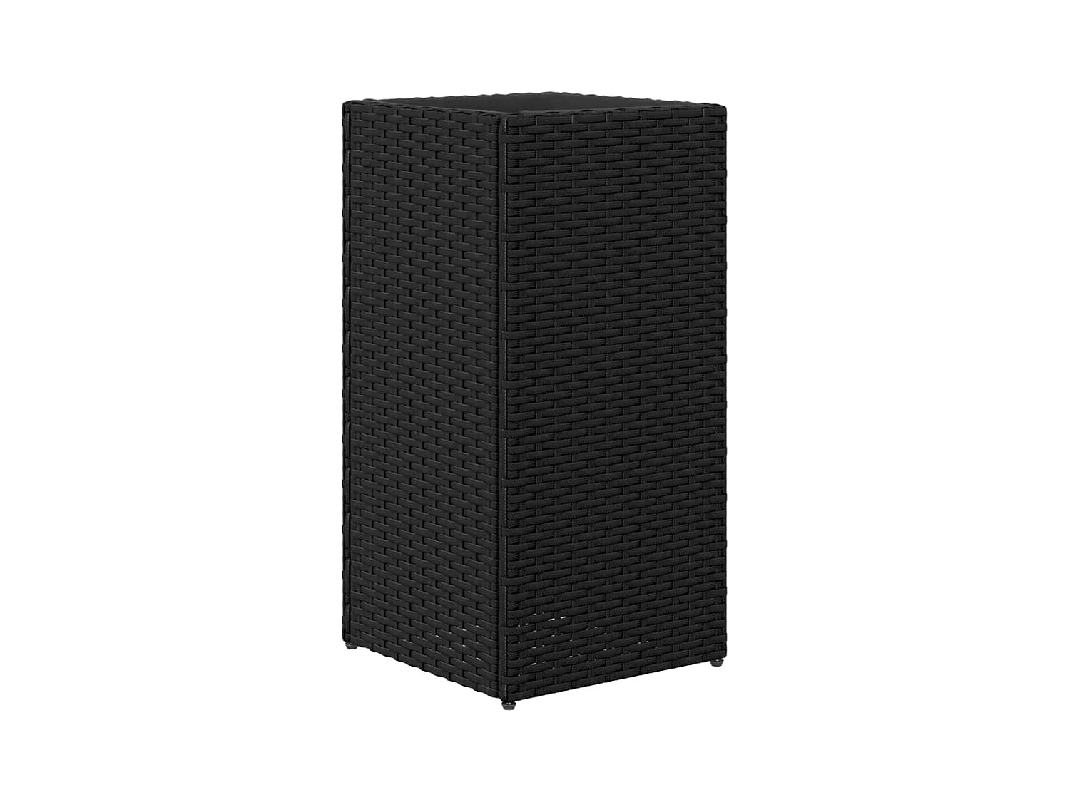 Pflanzkübel 2 Stk. Schwarz 30x30x60 cm Poly Rattan