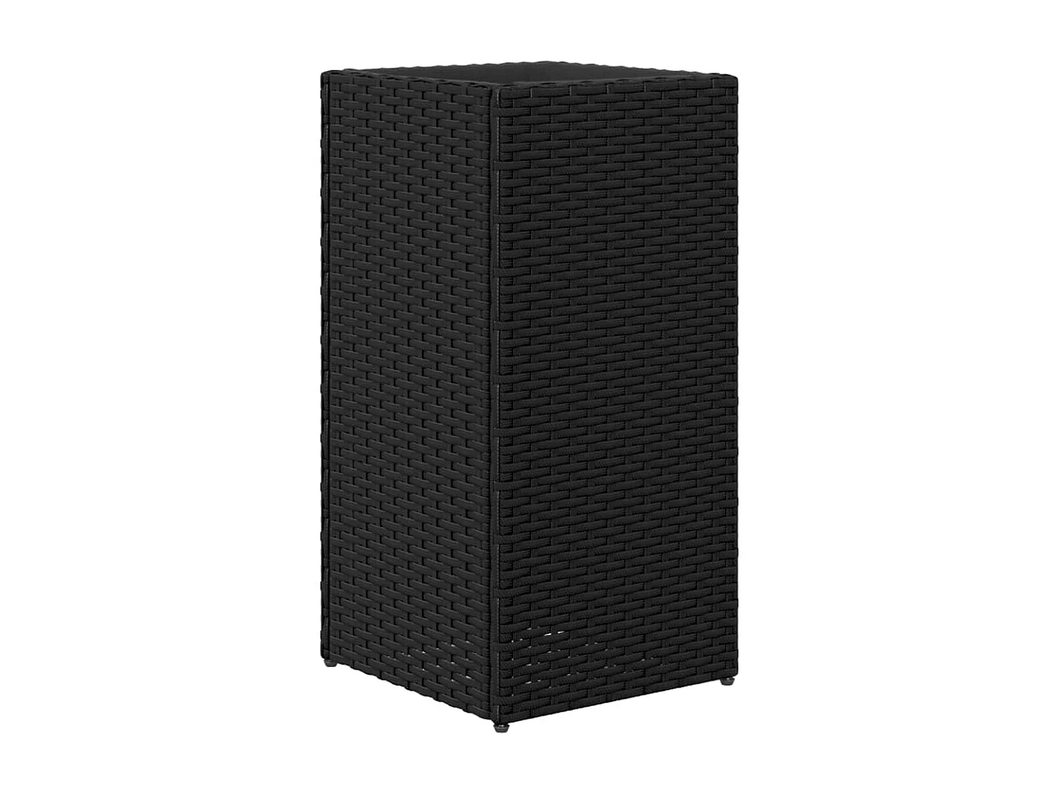 Pflanzkübel 2 Stk. Schwarz 30x30x60 cm Poly Rattan