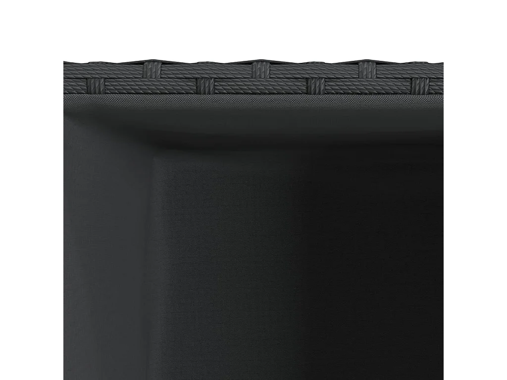 Pflanzkübel 2 Stk. Schwarz 30x30x60 cm Poly Rattan