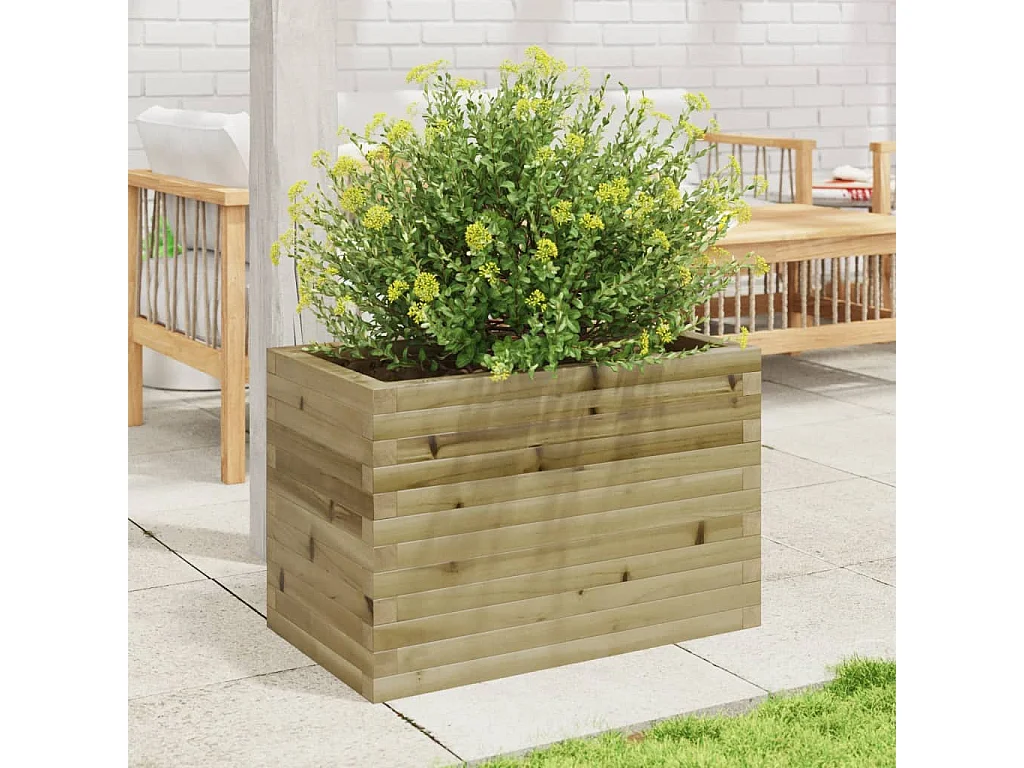 Jardinière 70x40x45,5 cm bois de pin imprégné