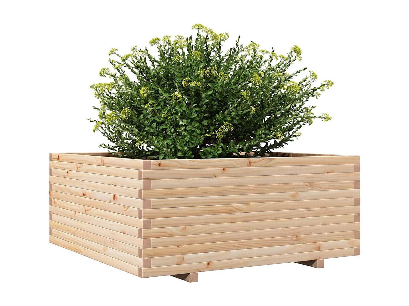 Jardinière 110x110x49,5 cm bois de pin massif