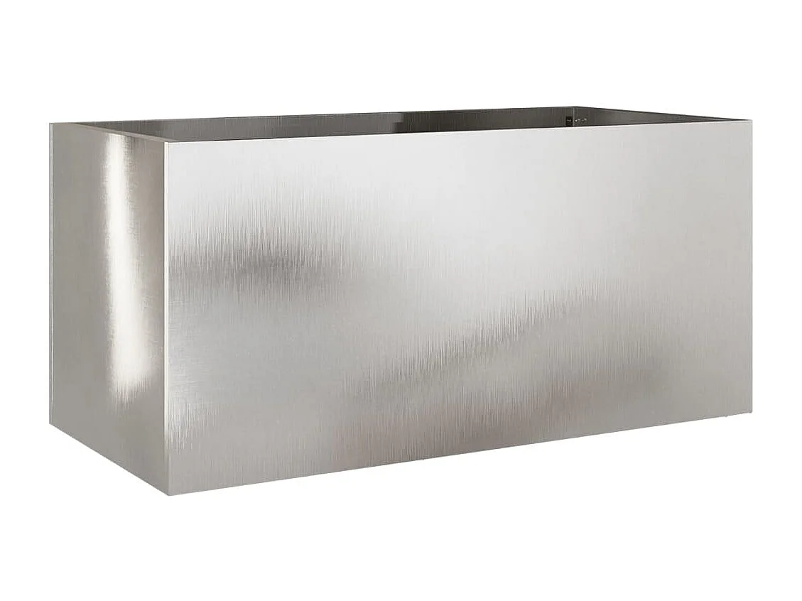 Fioriera Argento 62x30x29 cm in Acciaio Inox