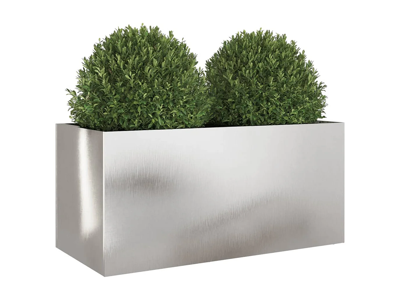 Fioriera Argento 62x30x29 cm in Acciaio Inox