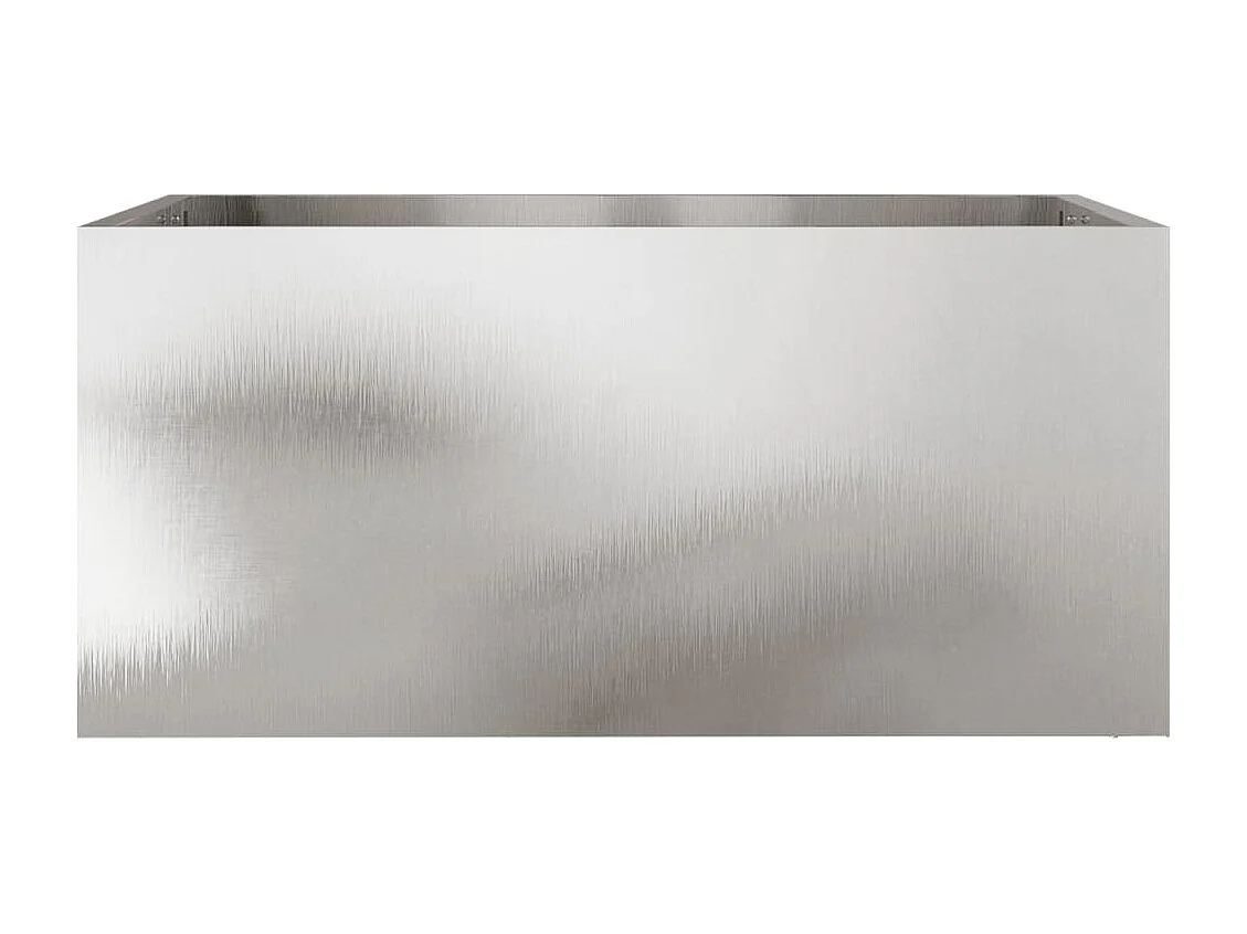 Fioriera Argento 62x30x29 cm in Acciaio Inox