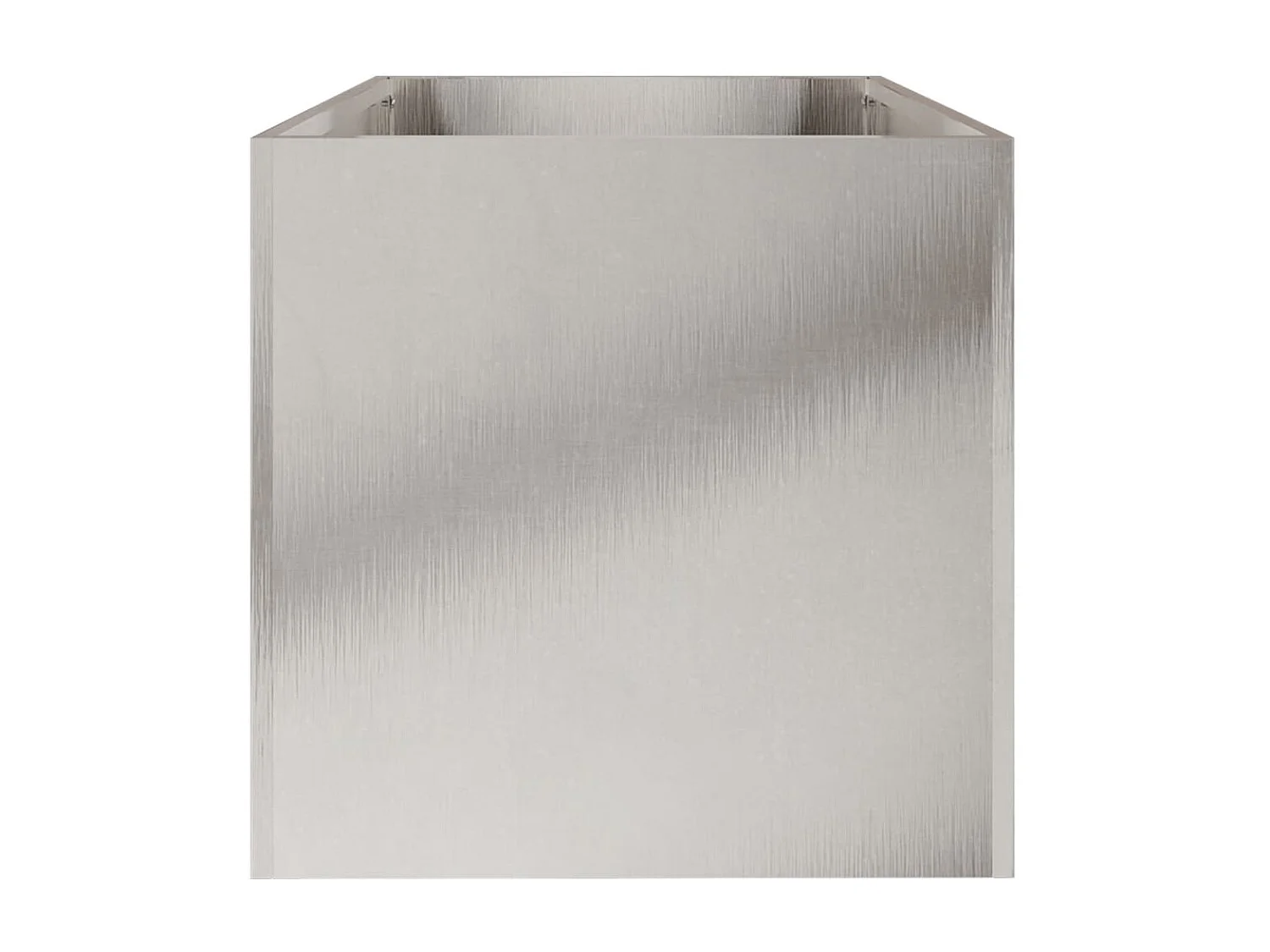 Fioriera Argento 62x30x29 cm in Acciaio Inox