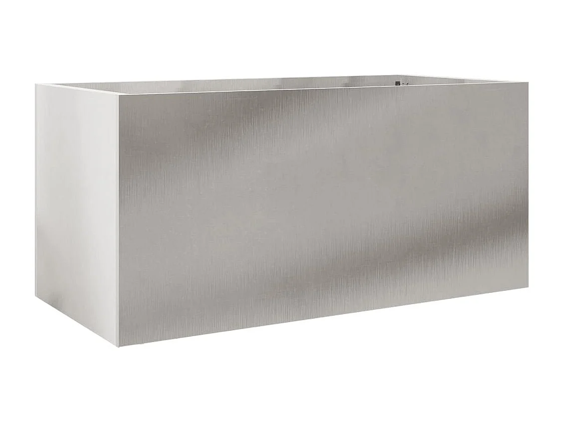 Fioriera Argento 62x30x29 cm in Acciaio Inox