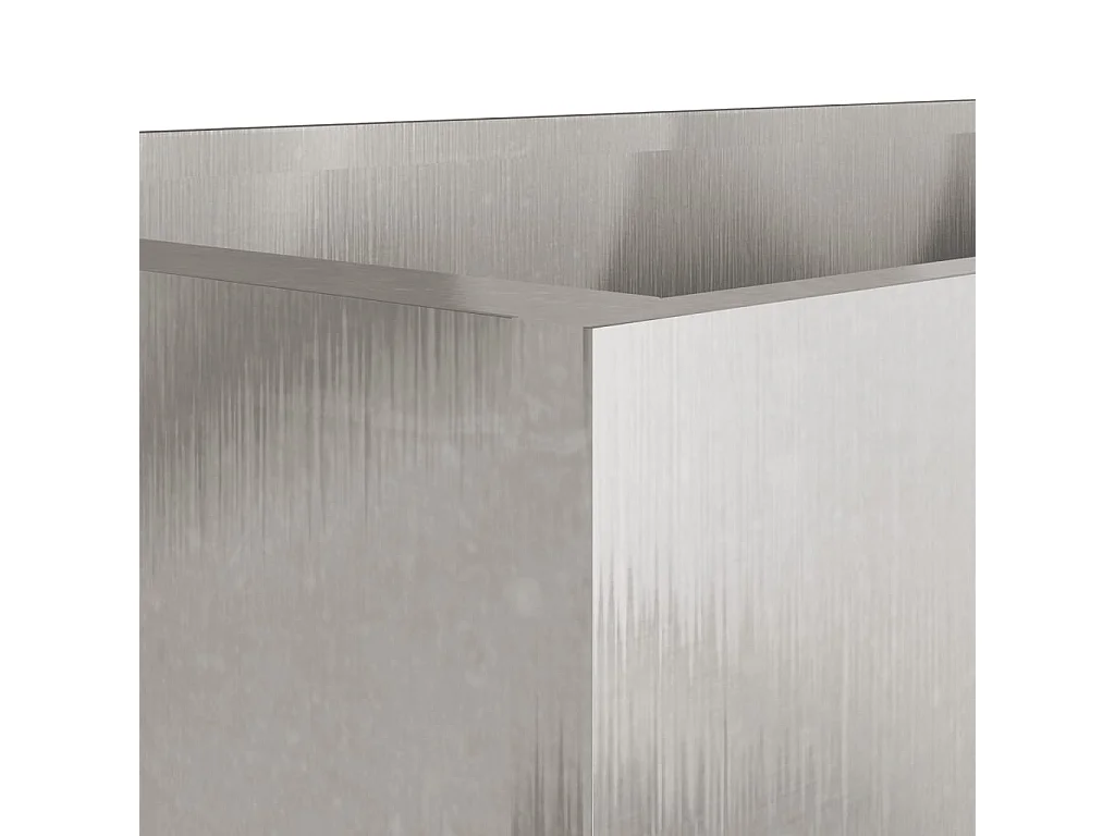 Fioriera Argento 62x30x29 cm in Acciaio Inox