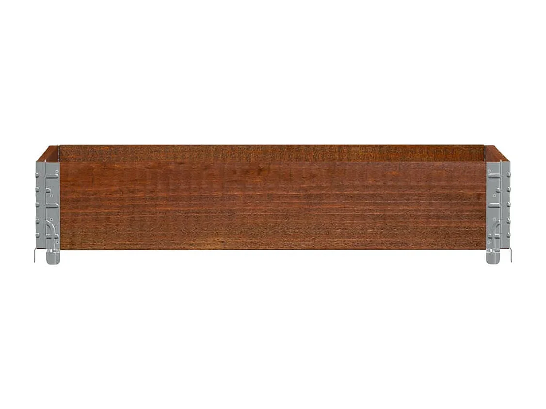 Jardinière marron 100x50 cm bois massif de pin