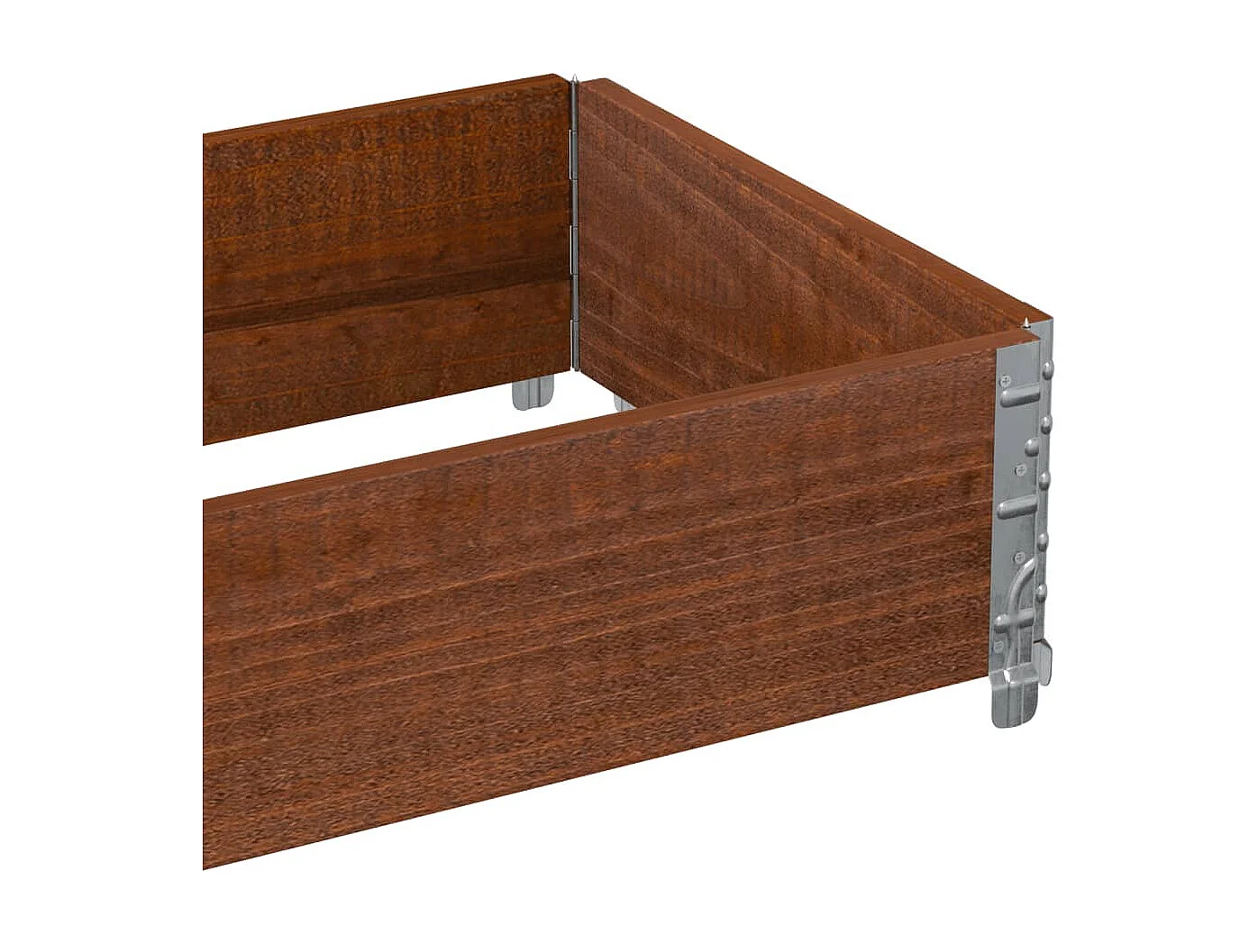 Jardinière marron 100x50 cm bois massif de pin