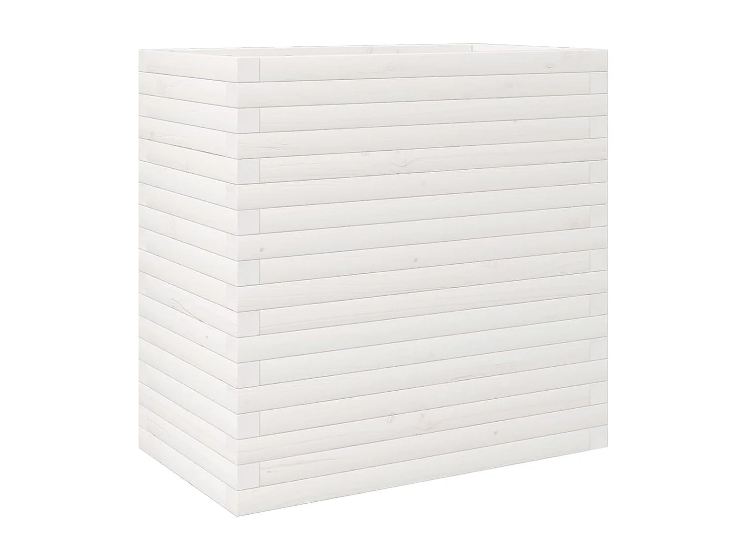 Vaso/floreira de jardim 70x40x68,5 cm pinho maciço branco