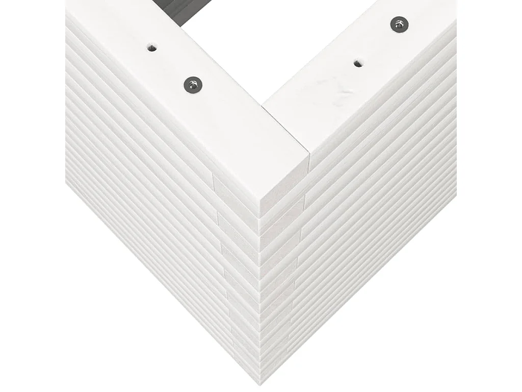 Vaso/floreira de jardim 70x40x68,5 cm pinho maciço branco