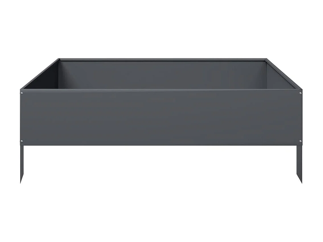 Lit surélevé de jardin anthracite 100x100x33,5 cm acier