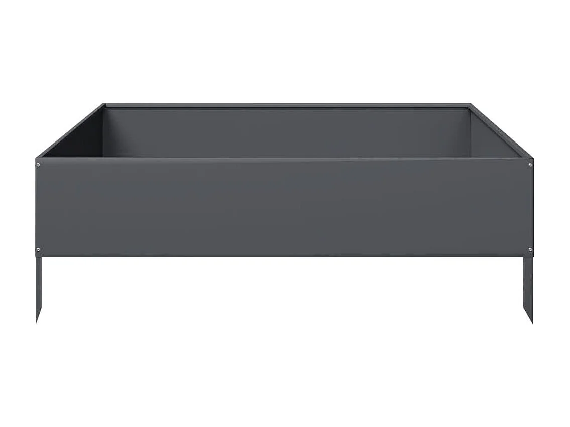 Lit surélevé de jardin anthracite 100x100x33,5 cm acier