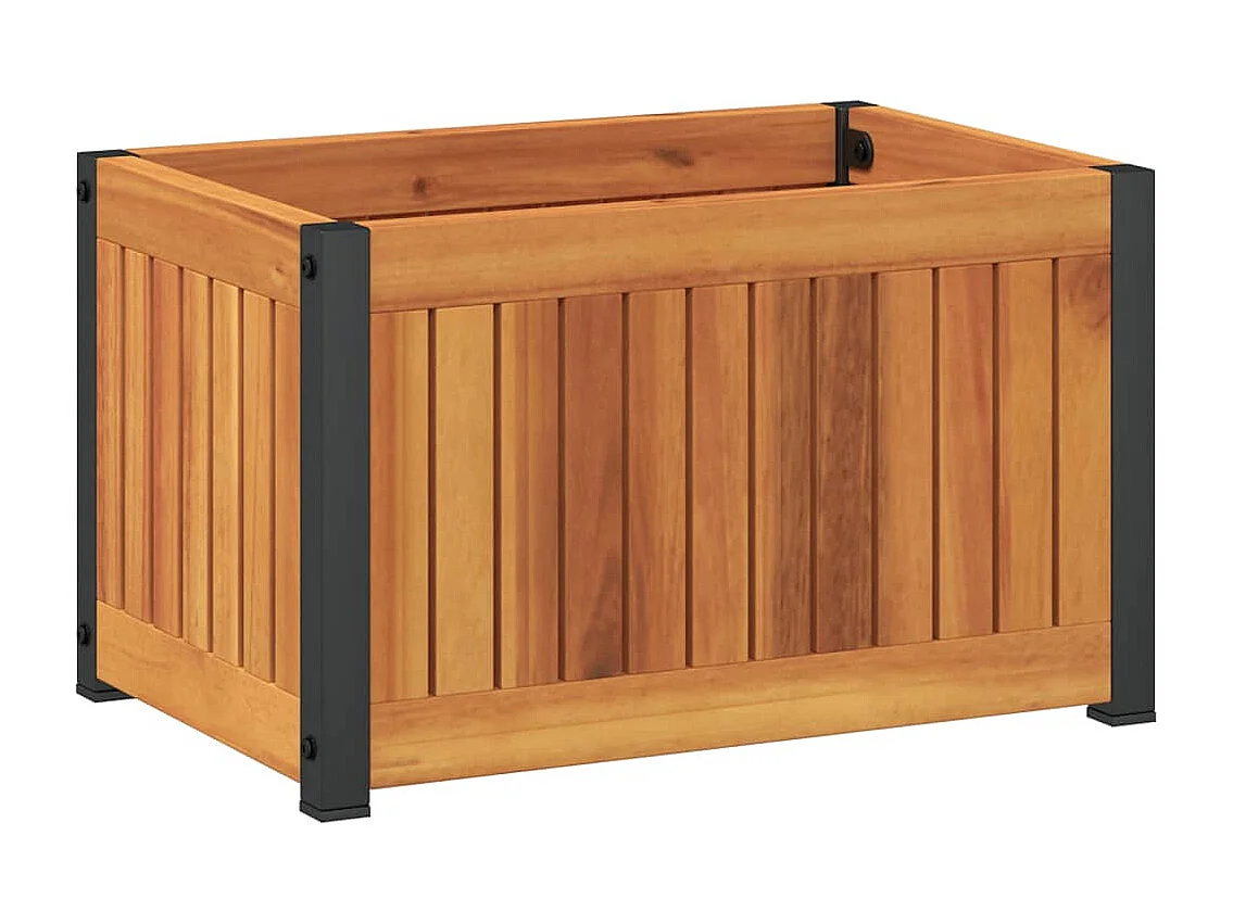 Fioriera da Giardino 45x30x27,5 cm in Legno Massello di Acacia