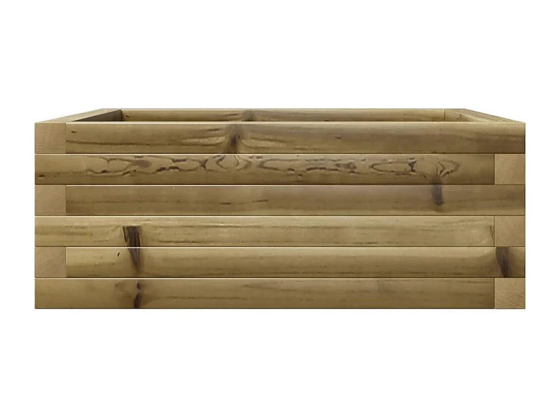 Jardinière 60x60x23 cm bois de pin imprégné