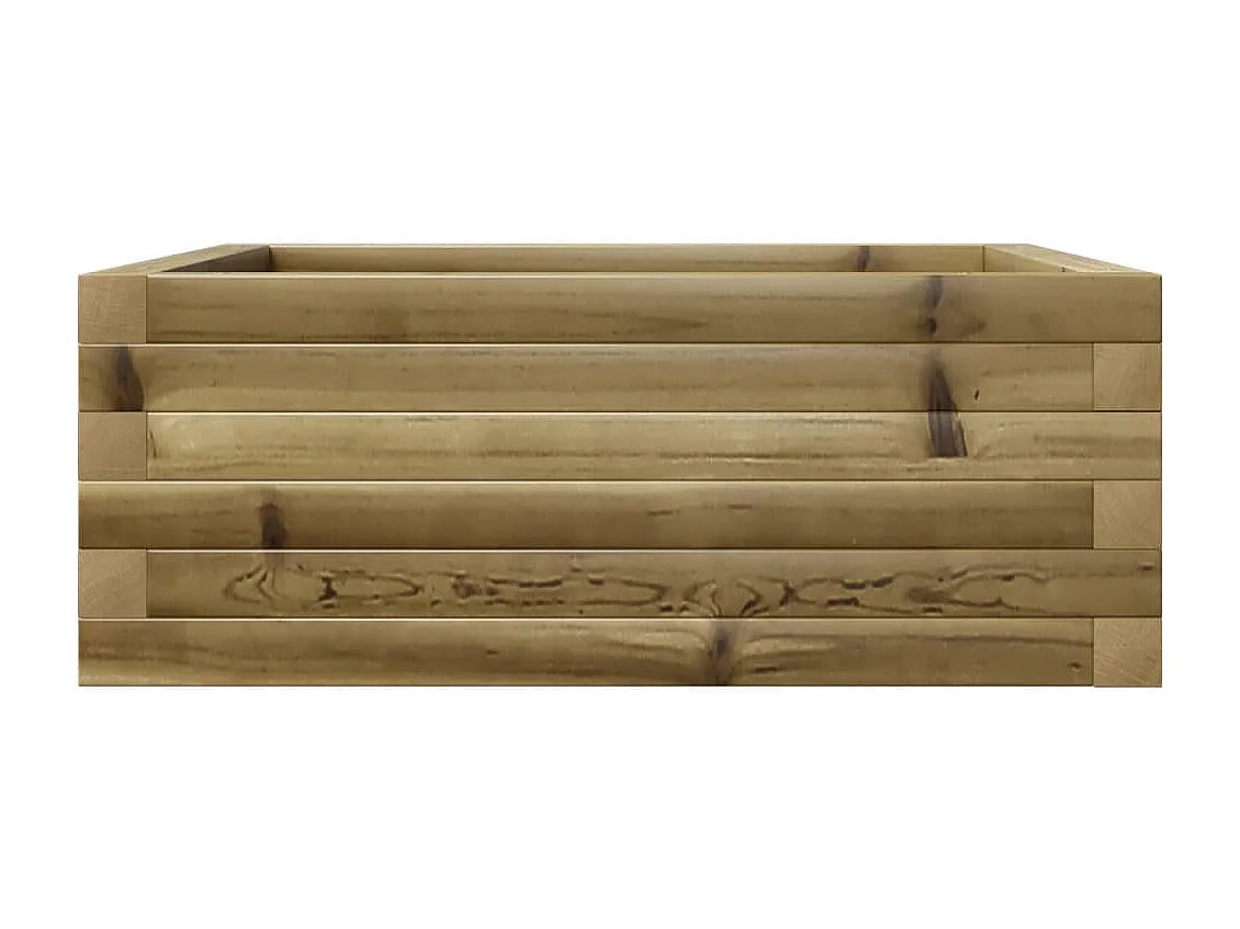 Jardinière 60x60x23 cm bois de pin imprégné