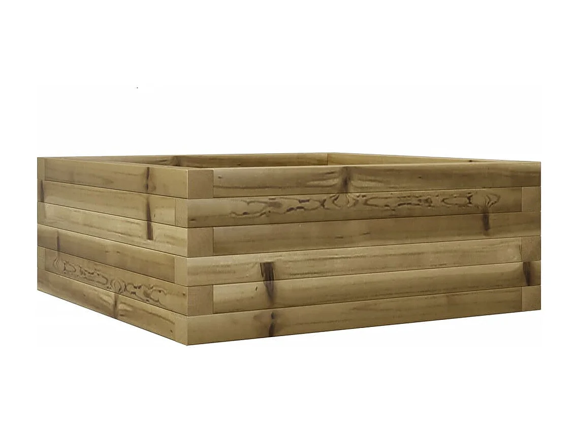 Jardinière 60x60x23 cm bois de pin imprégné