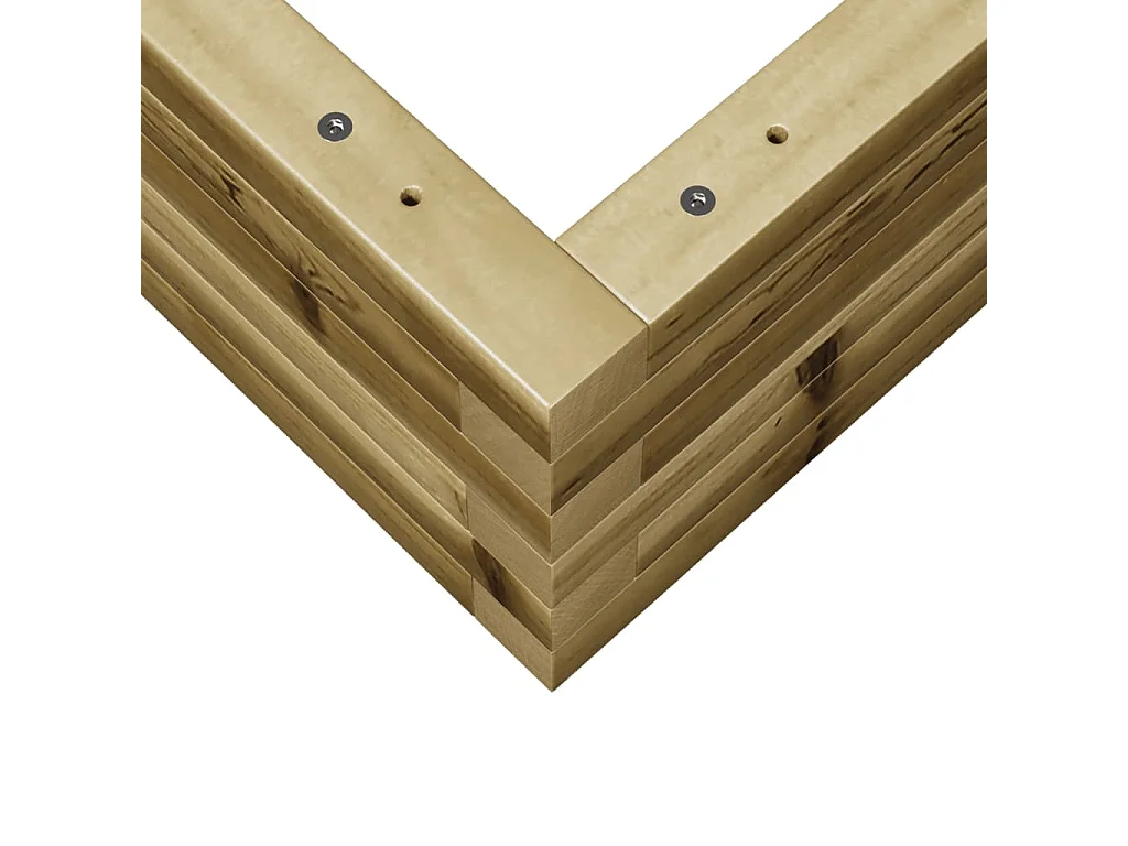 Jardinière 60x60x23 cm bois de pin imprégné