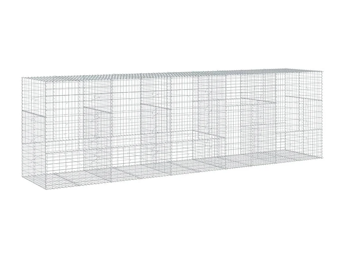 Panier gabion avec couvercle 500x100x150 cm fer galvanisé