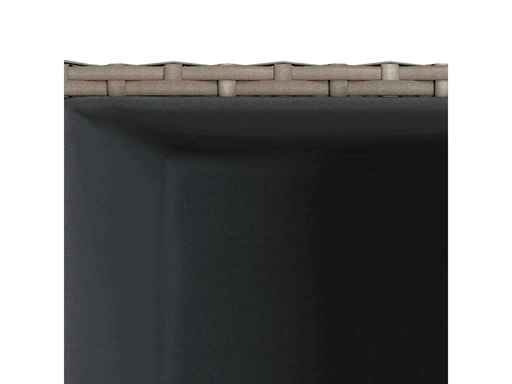 Vaso/floreira de jardim 40x40x80 cm vime PE cinzento