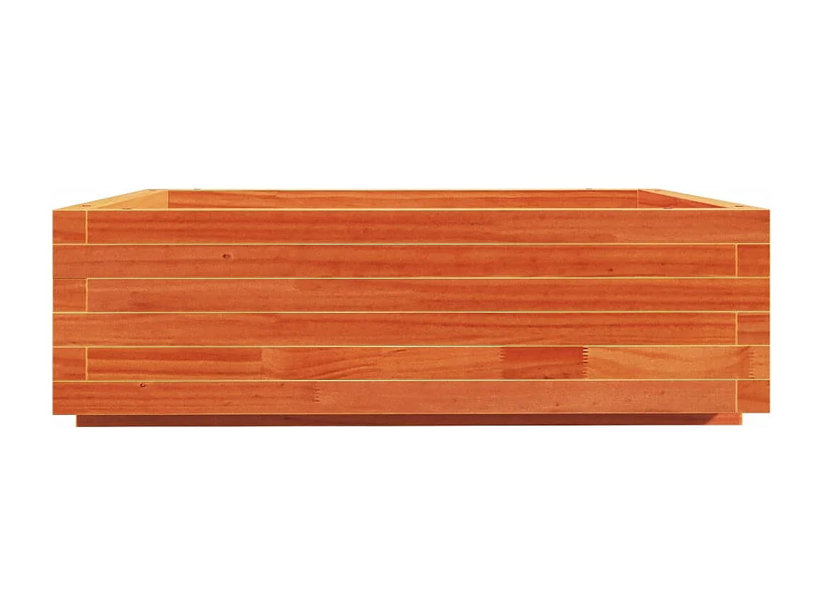 Plantenbak 80x80x26,5 cm massief grenenhout wasbruin