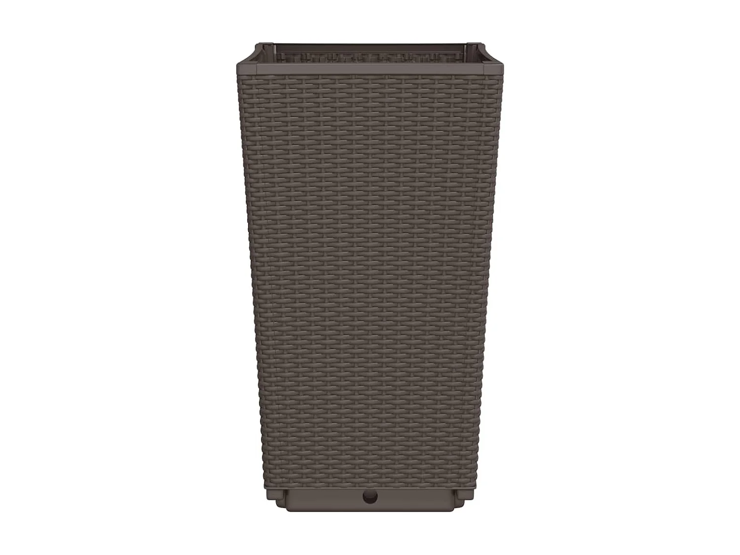 Vasos/floreiras 4 pcs 32,5x32,5x57 cm PP castanho