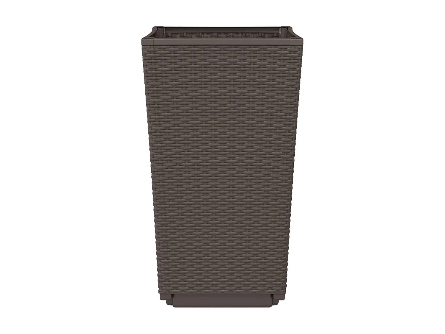 Vasos/floreiras 4 pcs 32,5x32,5x57 cm PP castanho