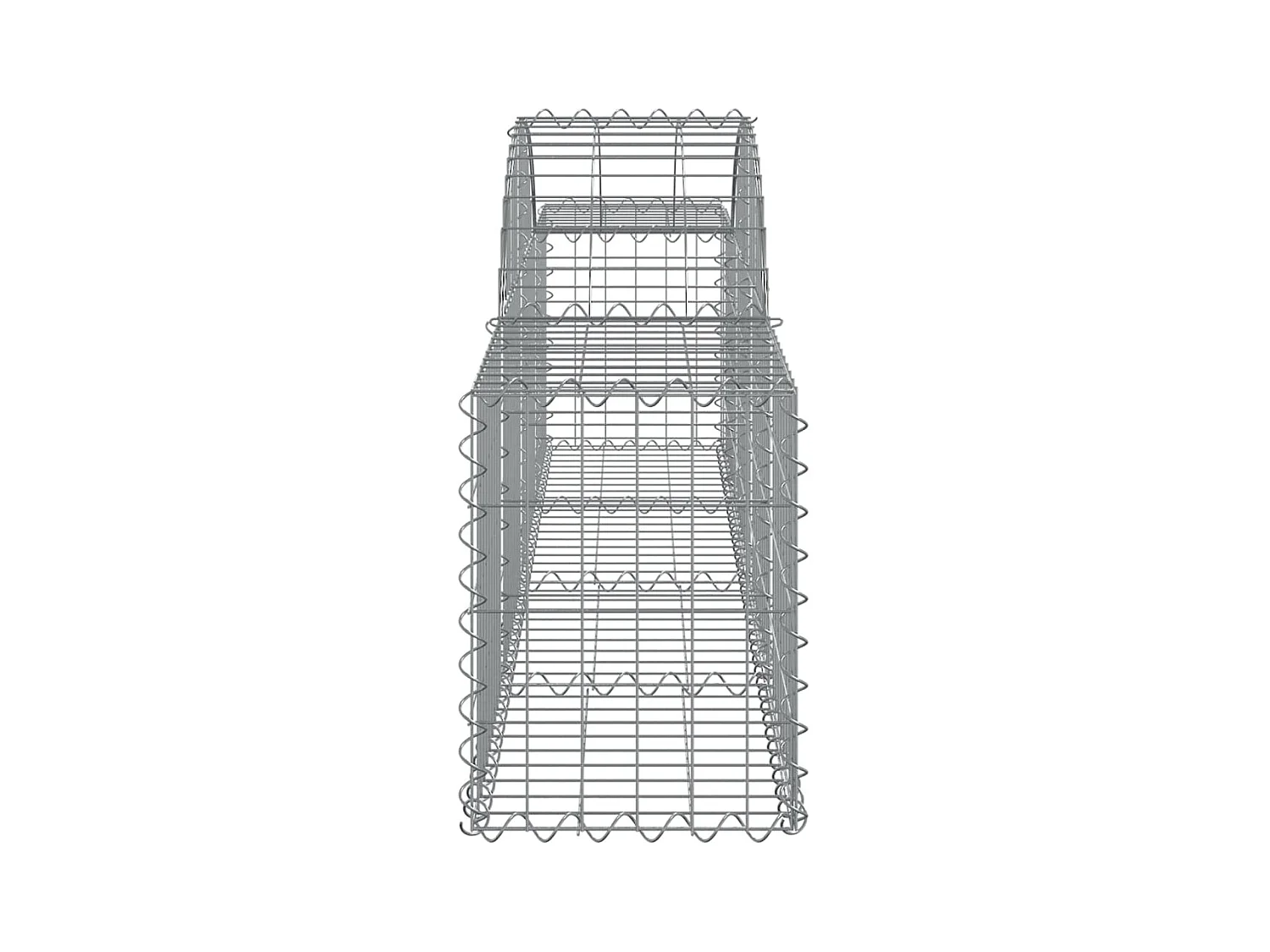 Schanskorven 15 st gewelfd 200x30x40/60 cm gegalvaniseerd ijzer