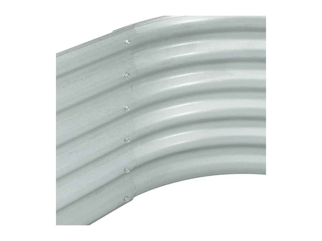 Plantenbak verhoogd 240x80x44 cm gegalvaniseerd staal zilver
