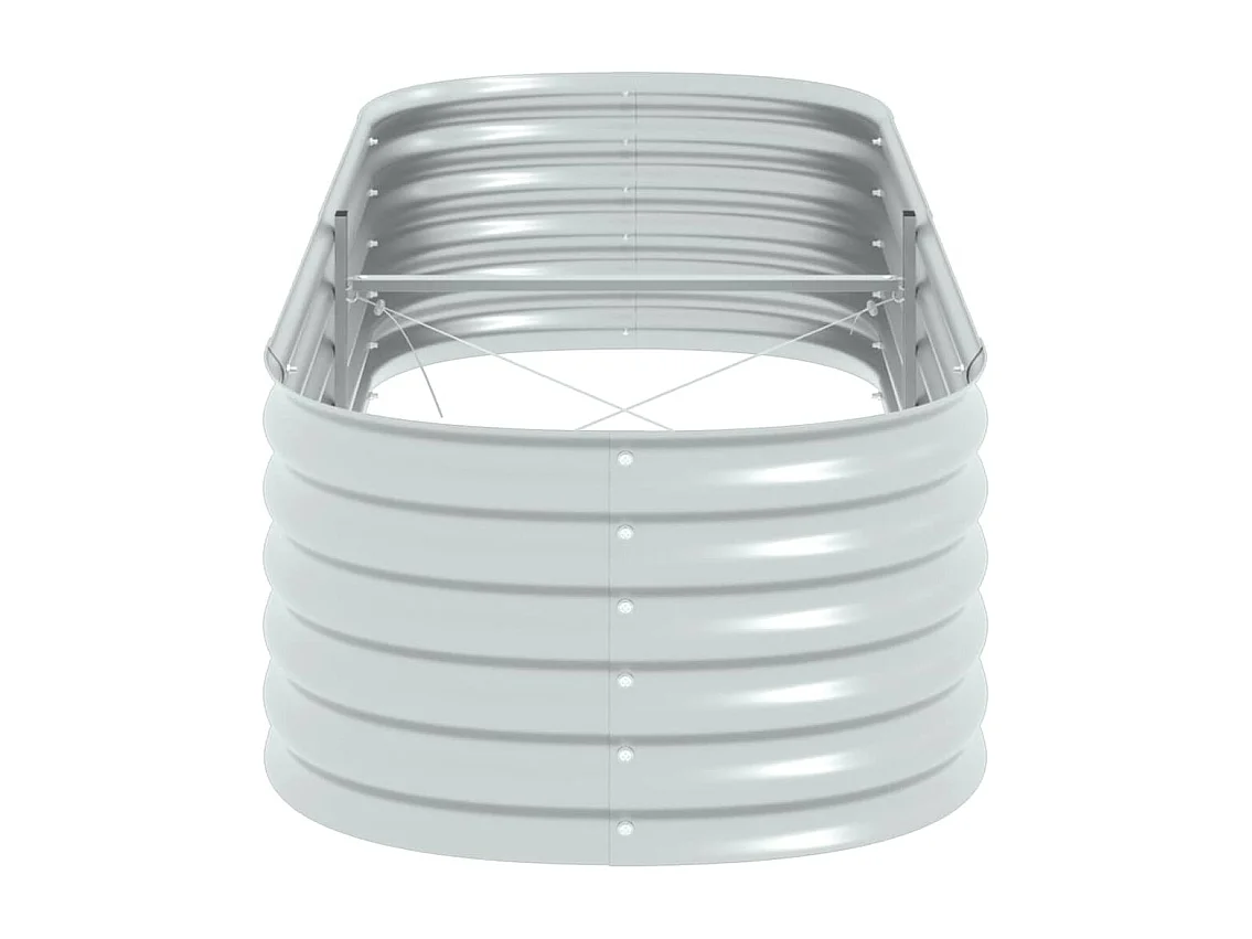 Lit surélevé de jardin 240x80x44 cm Acier galvanisé Argenté