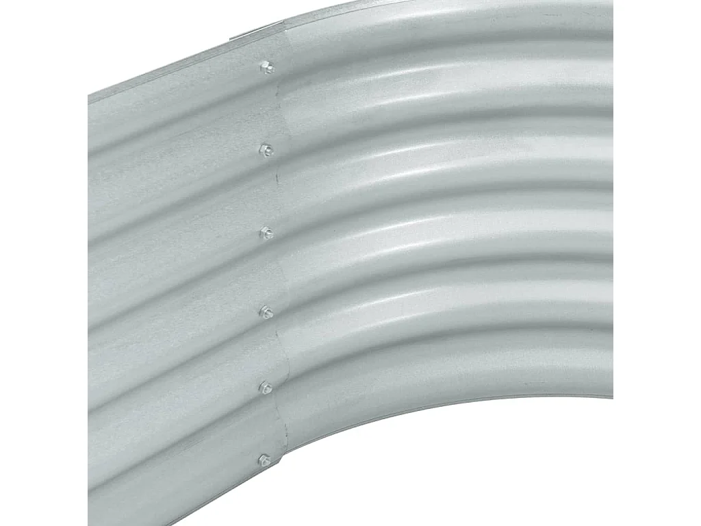 Lit surélevé de jardin 240x80x44 cm Acier galvanisé Argenté