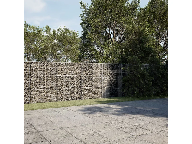 Panier gabion avec couvercle 800x100x150 cm fer galvanisé
