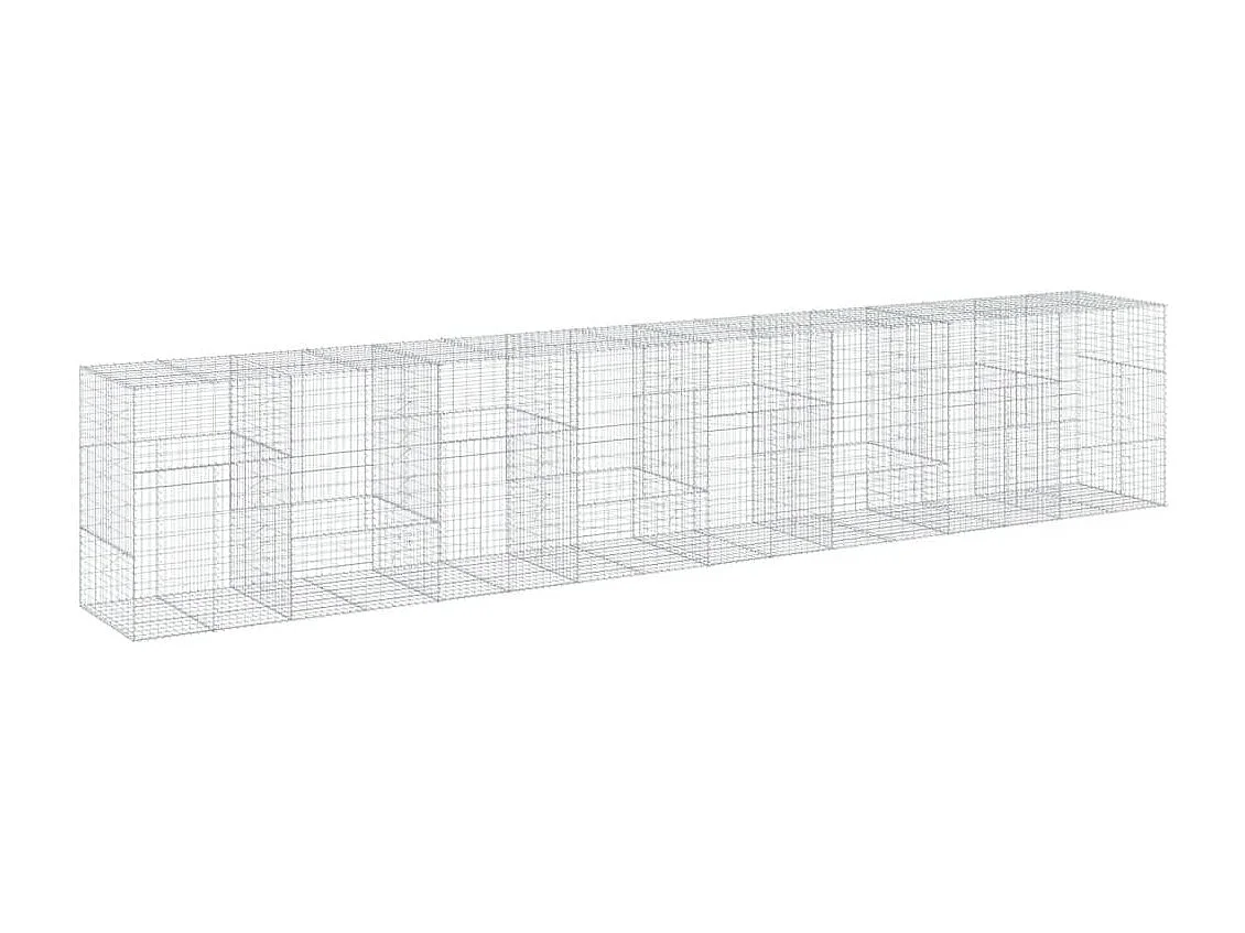 Panier gabion avec couvercle 800x100x150 cm fer galvanisé