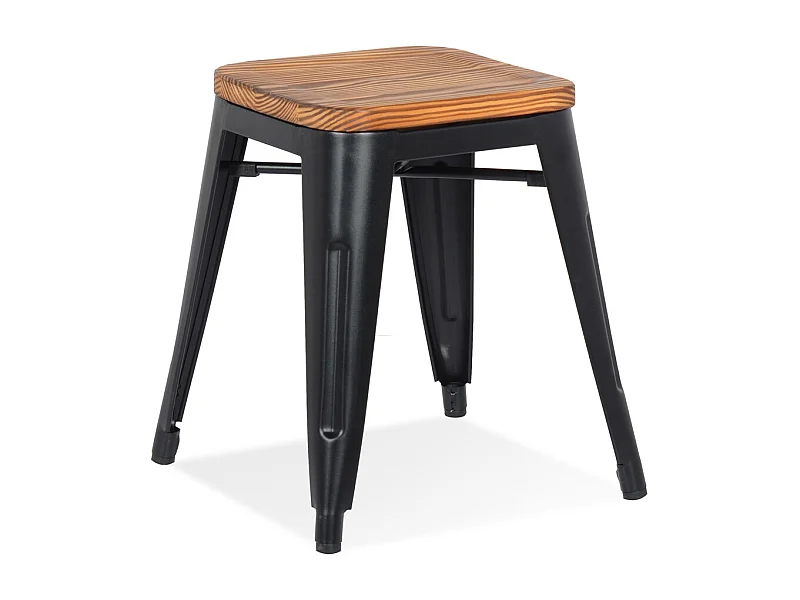 Niedriger Stuhl - PEPINO - Schwarz - 40x40x45 cm