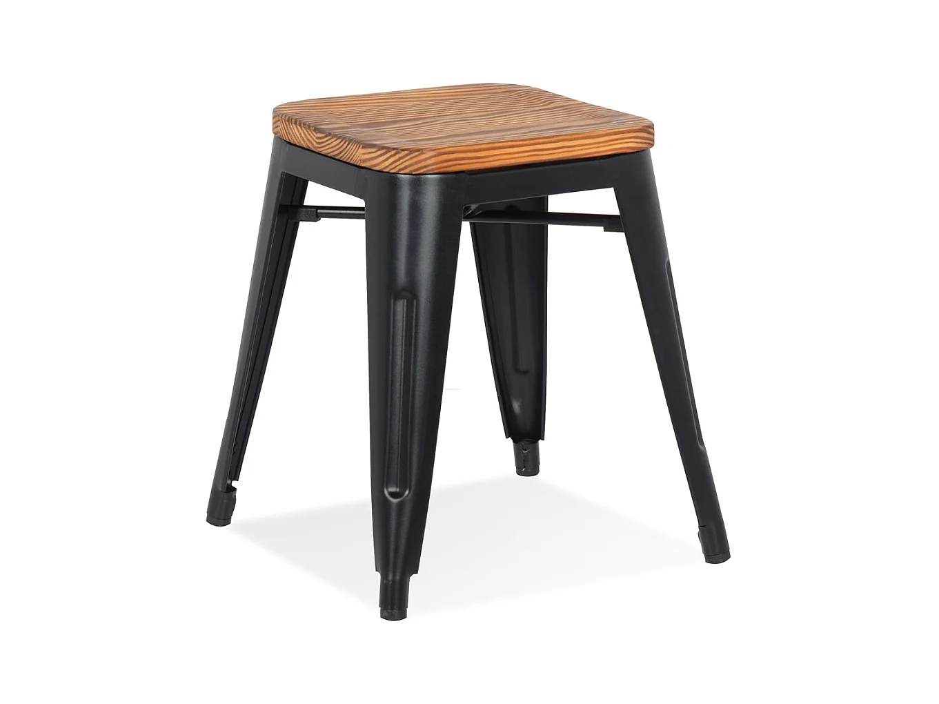 Niedriger Stuhl - PEPINO - Schwarz - 40x40x45 cm