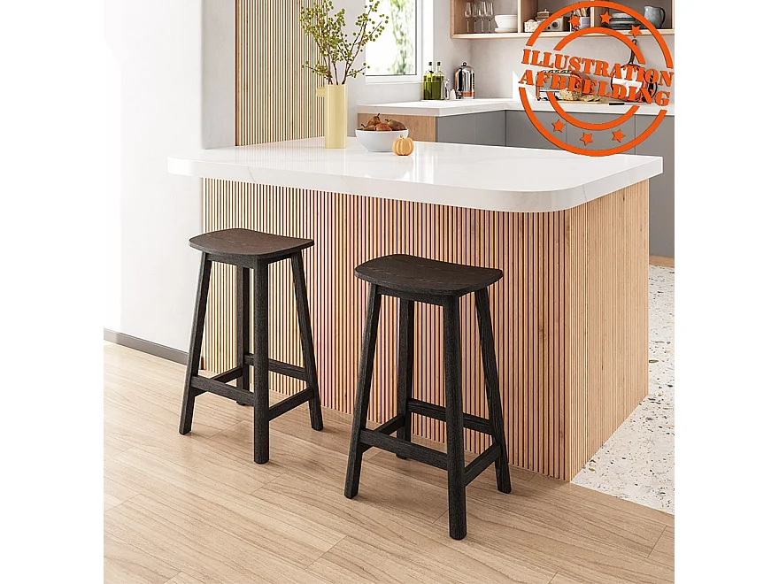 Mittelhoher Snackhocker - DUMAS - Beige - 41x32x66 cm