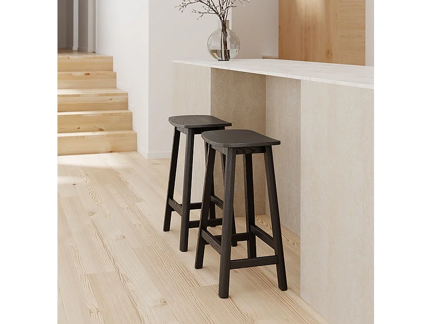 Mittelhoher Snackhocker - DUMAS - Beige - 41x32x66 cm