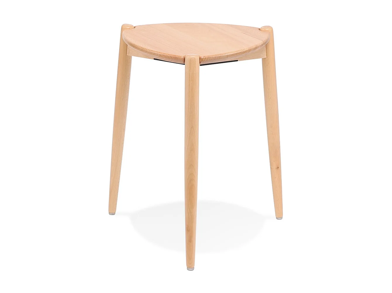 Stapelbarer niedriger Hocker - PINTADO - beige - 36,5x39x44,5 cm