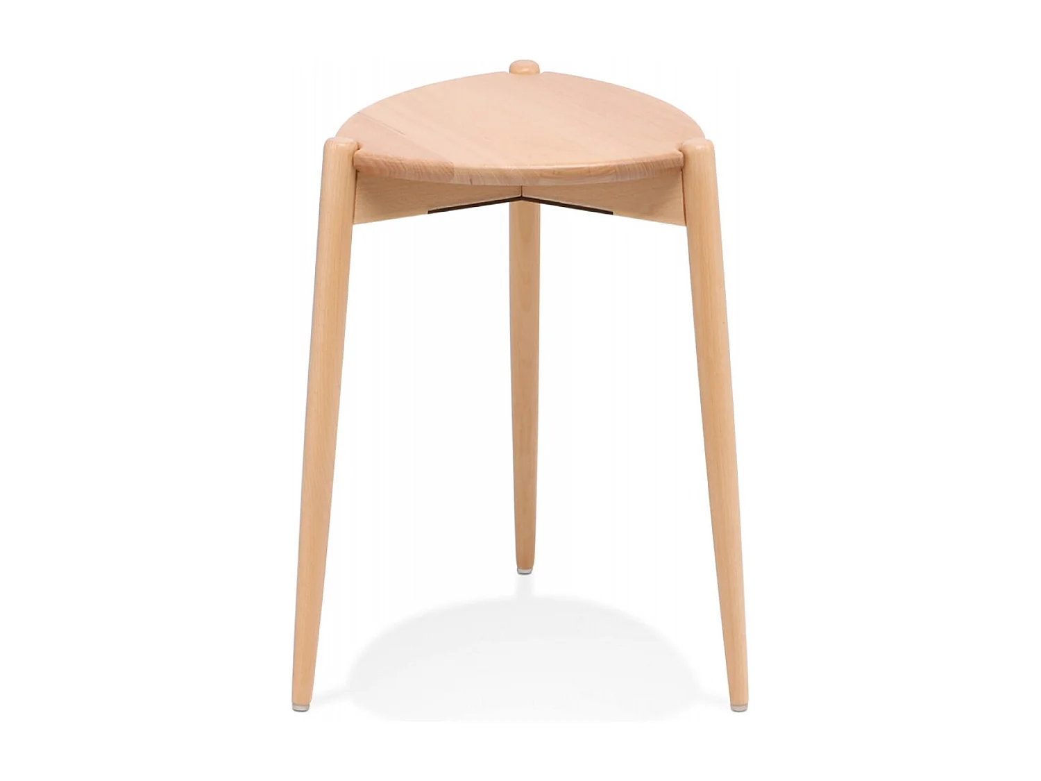 Stapelbarer niedriger Hocker - PINTADO - Beige - 36,5x39x44,5 cm