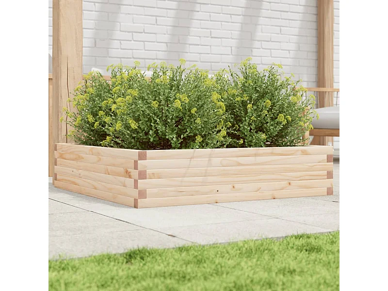 Jardinière 100x100x23 cm bois de pin massif